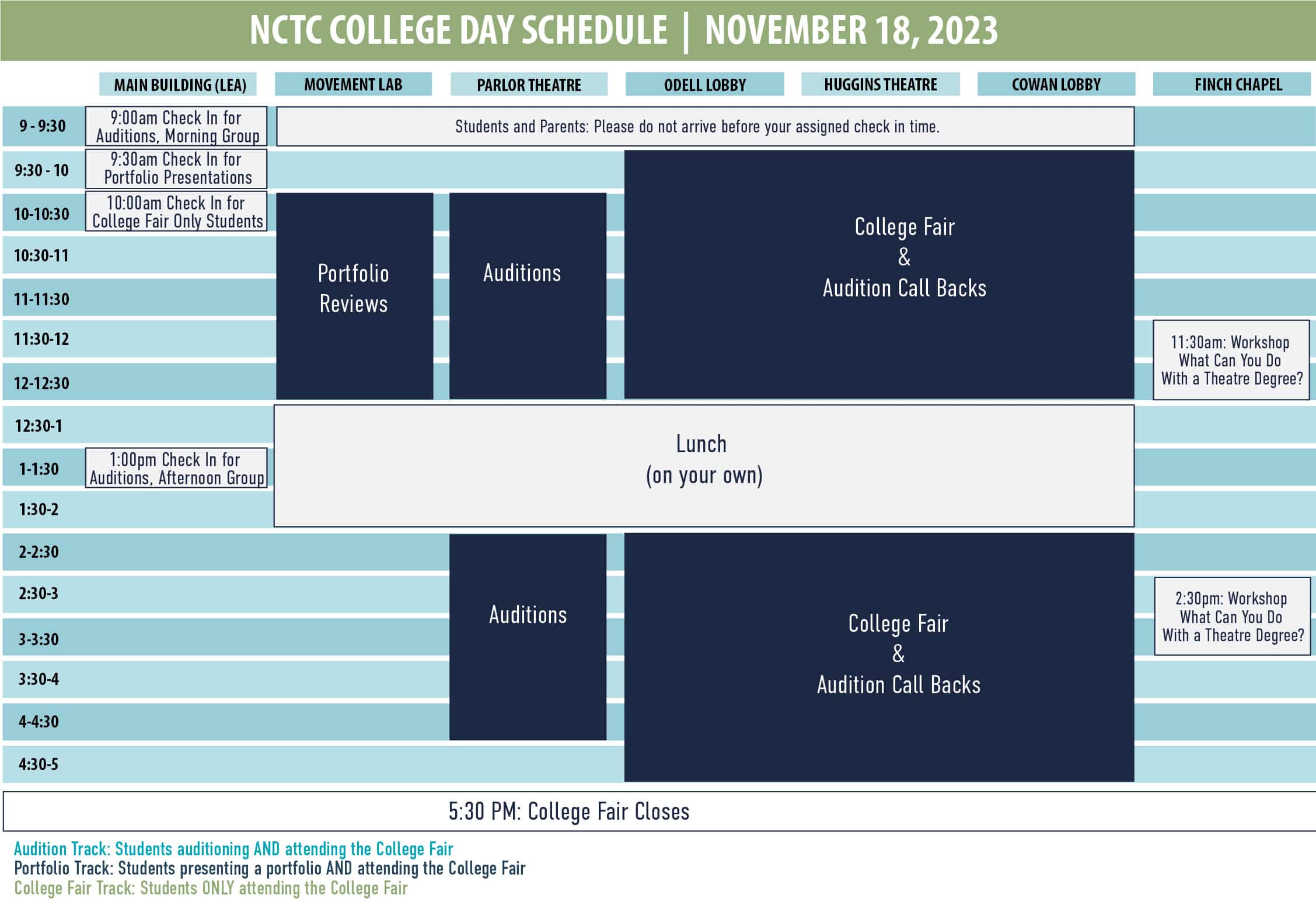 Student Schedule NCTC