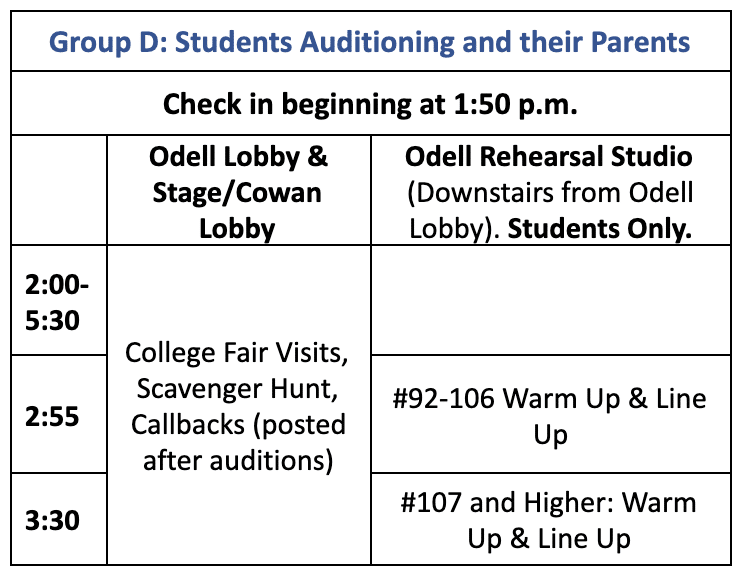 Student Schedule NCTC